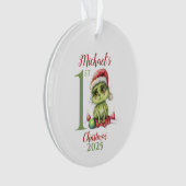 Baby’s First Christmas Ornament with Cute Grinch (Vorderseite)
