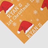 Baby`s First Christmas Red Santa Hat Snowflake Seidenpapier (Detail)