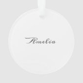 Baby`s First Christmas Script Weihnachts-Foto Ornament (Rückseite)