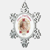 Baby’s First Christmas Snowflake Photo Ornament (Rechts)