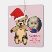 Baby`s First Christmas Teddy Bear Weihnachtsmannmü Keramikornament (Links)