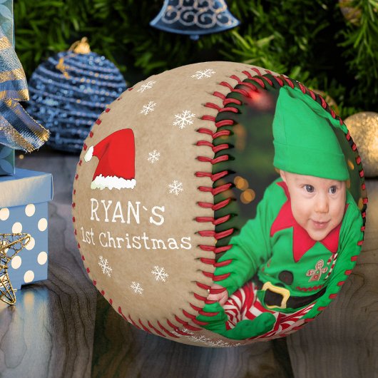 Baby`s First Christmas Weihnachtsmannmütze Snowfla Baseball