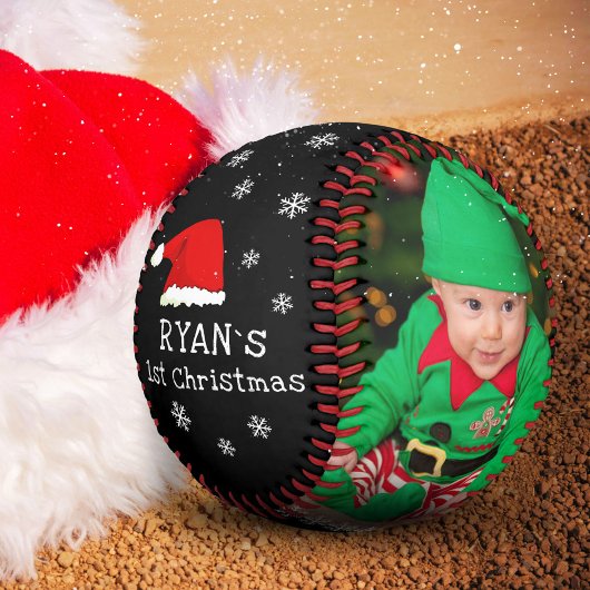 Baby`s First Christmas Weihnachtsmannmütze Snowfla Baseball
