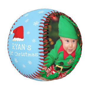 Baby`s First Christmas Weihnachtsmannmütze Snowfla Baseball