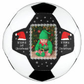 Baby`s First Christmas Weihnachtsmannmütze Snowfla Fußball (Vorderseite)