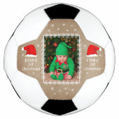 Baby`s First Christmas Weihnachtsmannmütze Snowfla Fußball (Vorderseite)