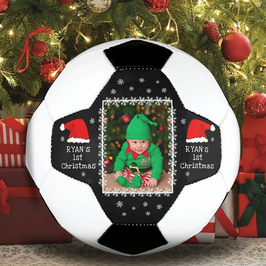 Baby`s First Christmas Weihnachtsmannmütze Snowfla Fußball