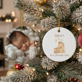 Baby’s First Christmas Western Photo Keramik Ornament