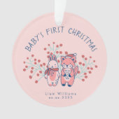 Baby’s First Christmas Woodland Friends  Ornament (Vorderseite)