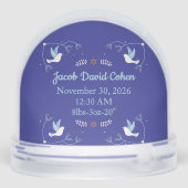Baby’s First Hanukkah Custom Photo Snow Globe Schneekugeln (Rückseite)