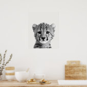 Baby Safari African Jungle Animals Cheetah Poster (Küche)