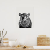 Baby Safari African Jungle Animals Hippopotamus Poster (Küche)