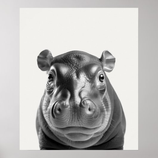 Baby Safari African Jungle Animals Hippopotamus Poster (Vorne)