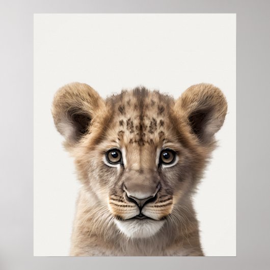 Baby Safari African Jungle Animals Lion Cub Poster (Vorne)