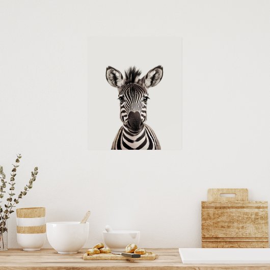 Baby Safari African Jungle Animals Zebra Poster (Küche)