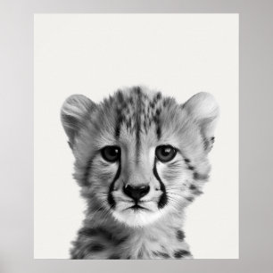 Baby-Safari Afrikanische Dschungeltiere Gepard Poster