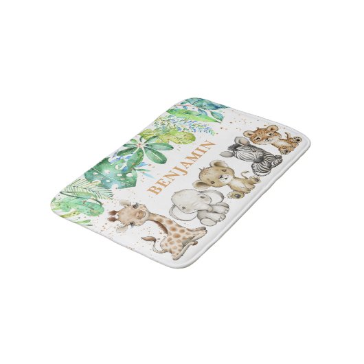 Baby Safari Animals Bath Mat Badematte (Schrägansicht)