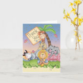 Baby Safari Karte (Gelbe Blume)