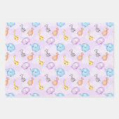 Baby Safari Kinderzimmer Wrapping Paper Sheets Set Geschenkpapier Set (Vorderseite 2)