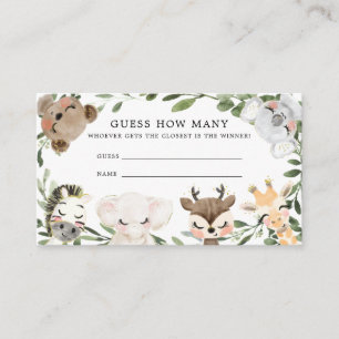 Baby Safari schätzt die Anzahl der Karten