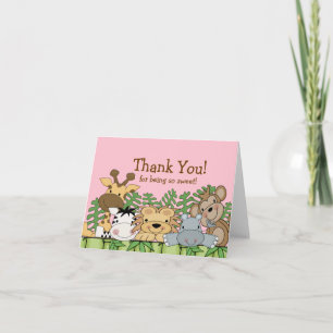 Baby Safari Tiere Danke Note Card