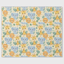 Baby-Safari-Tiere Geschenkpapier