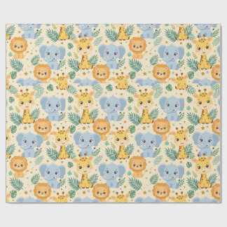 Baby-Safari-Tiere Geschenkpapier