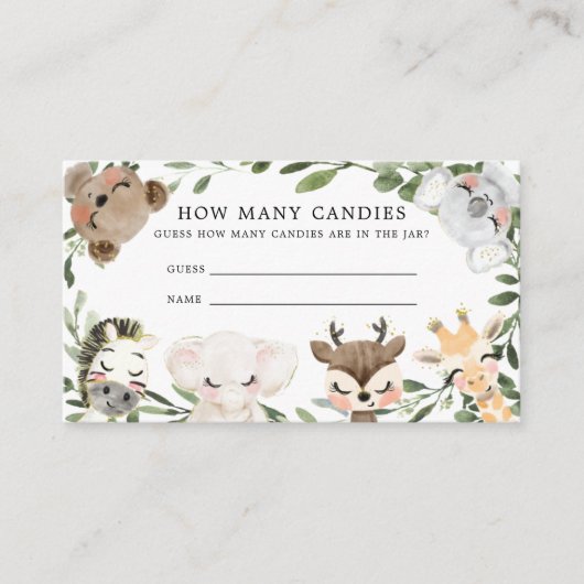 Baby Safari: Wie viele Candies Karten (Vorderseite)