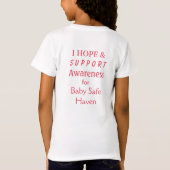Baby Safe Haven Ribbon Awareness Angel Shirt (Rückseite)