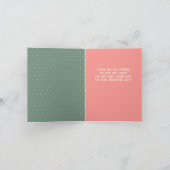 Baby Sage Peach Gingham DANK YOU CARDS Karte (Innenseite)