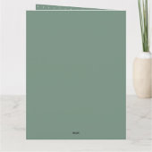 Baby Sage Peach Gingham DANK YOU CARDS Karte (Rückseite)