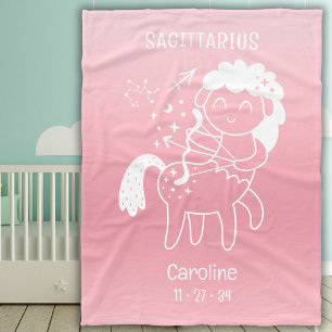 Baby Sagittarius Zodiac Star Name Geburtsdatum Pin Fleecedecke