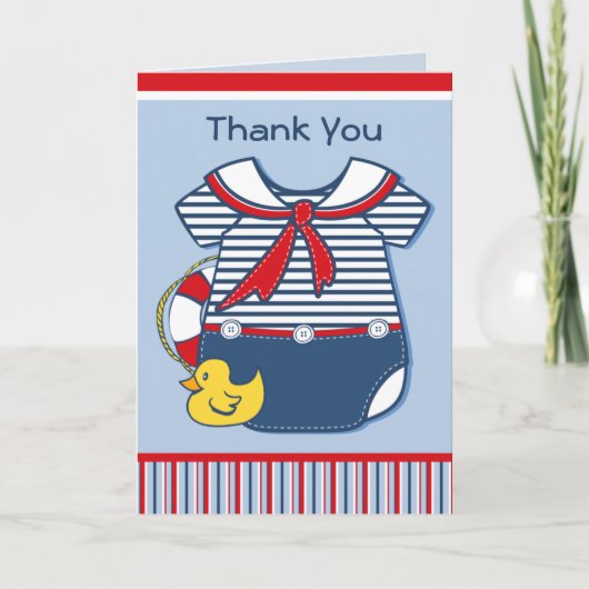 Baby Sailor Anzug A Dankeskarte (Vorderseite)