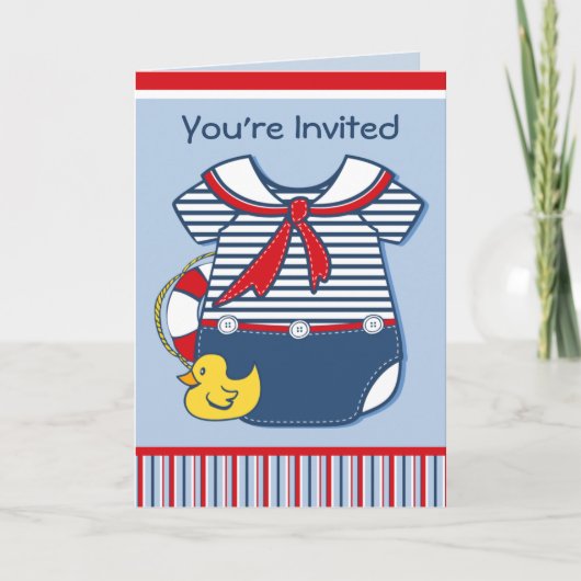 Baby Sailor Anzug A Einladung (Vorderseite)