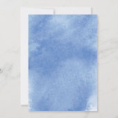 Baby Sailor | Blue Nautical Watercolor Babydusche Einladung (Rückseite)