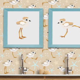 Baby Sandpiper oder Pipe Plover Chick Poster