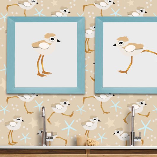 Baby Sandpiper oder Pipe Plover Chick Poster