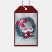 Baby Santa Boots Geschenkanhänger (Vorderseite)