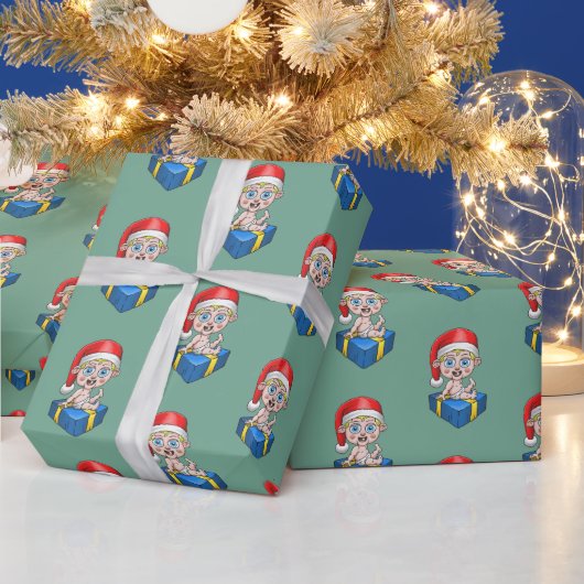 Baby Santa Claus Geschenkpapier (Feiertage)
