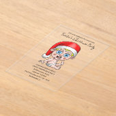 Baby Santa's Christmas Party Acryleinladungen (Ablage )