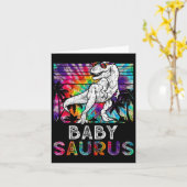 Baby Sauruse Karte (Gelbe Blume)