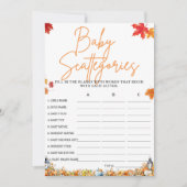 BABY SCATTERGORIES Baby Showgame KLEIN PUMPKIN Einladung (Vorderseite)
