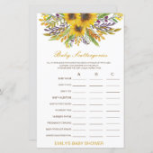 Baby Scattergories Baby Showgame PRINTED (Vorne/Hinten)