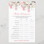 Baby Scattergories Baby Showgame PRINTED (Vorderseite)