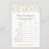 Baby Scattergories Baby Showgame PRINTED (Vorne/Hinten)