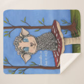 Baby-Schaf auf Giftpilz Sherpadecke (Vorderseite (Horizontal))