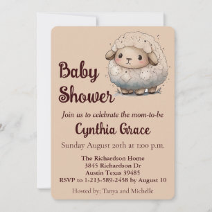 Baby-Schaf-Baby-Shower-Einladung Feiertagskarte