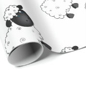 Baby-Schafe für Mutterschaf Geschenkpapier (Rolleneckpunkt)