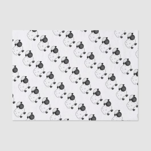 Baby-Schafe für Mutterschaf Seidenpapier (Vorderseite)