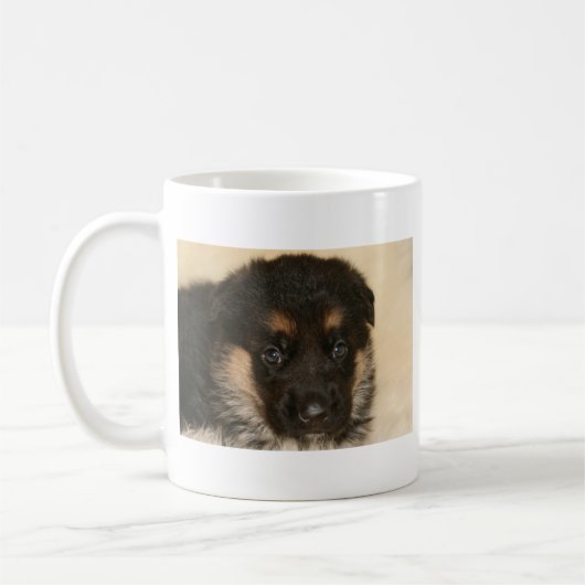 Baby-Schäferhund-Welpe "Khloe " Kaffeetasse (Links)